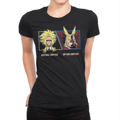 All Might Coffee - Womens Premium T-Shirts RIPT Apparel Small / Black