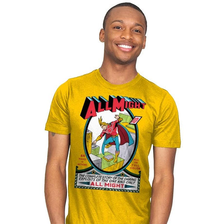 All Might No. 1 - Mens T-Shirts RIPT Apparel Small / Sunshine