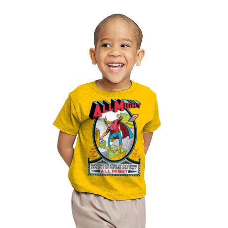 All Might No. 1 - Youth T-Shirts RIPT Apparel X-small / Daisy