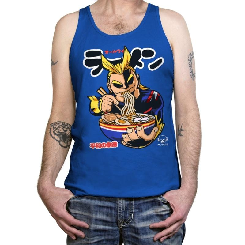 All Might Ramen - Tanktop Tanktop RIPT Apparel X-Small / True Royal