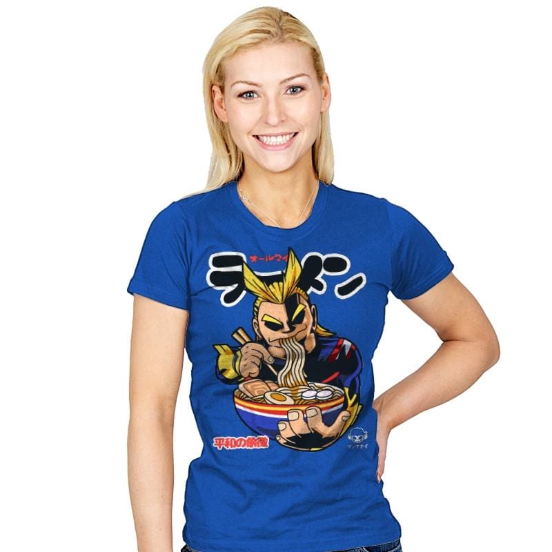 All Might Ramen - Womens T-Shirts RIPT Apparel Small / Royal