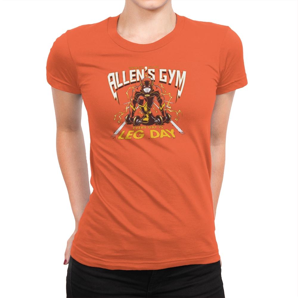 Allen's Gym Exclusive - Womens Premium T-Shirts RIPT Apparel Small / Classic Orange