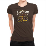 Allen's Gym Exclusive - Womens Premium T-Shirts RIPT Apparel Small / Dark Chocolate