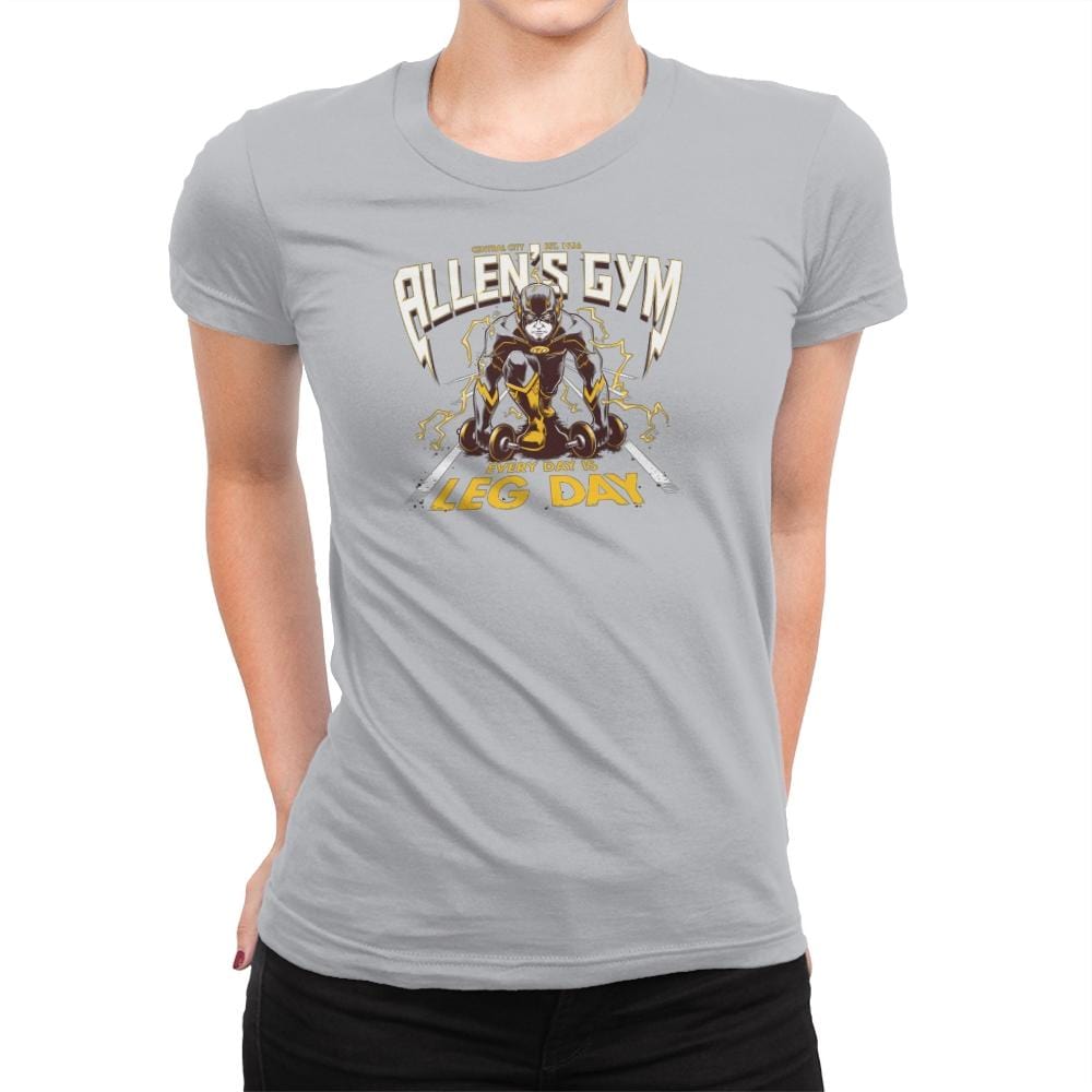 Allen's Gym Exclusive - Womens Premium T-Shirts RIPT Apparel Small / Silver