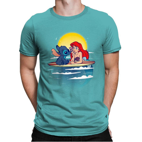 Aloha Mermaid - Best Seller - Mens Premium T-Shirts RIPT Apparel Small / Tahiti Blue