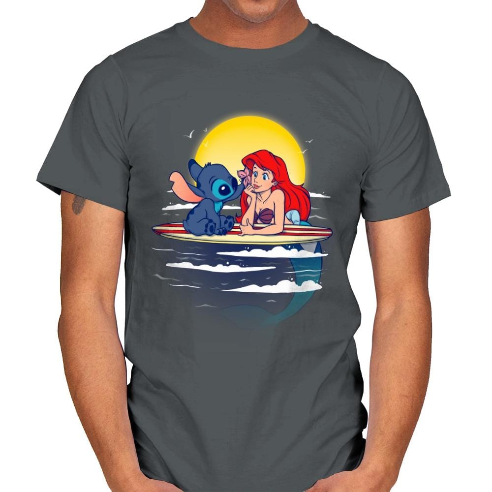 Aloha Mermaid - Best Seller - Mens T-Shirts RIPT Apparel Small / Charcoal