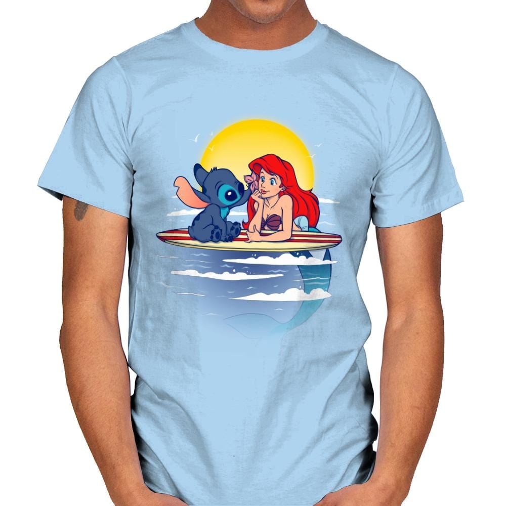 Aloha Mermaid - Best Seller - Mens T-Shirts RIPT Apparel Small / Light Blue