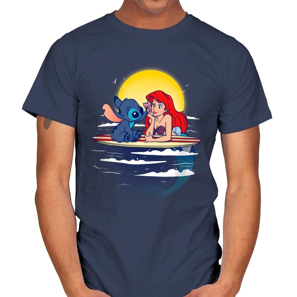 Aloha Mermaid - Best Seller - Mens T-Shirts RIPT Apparel Small / Navy