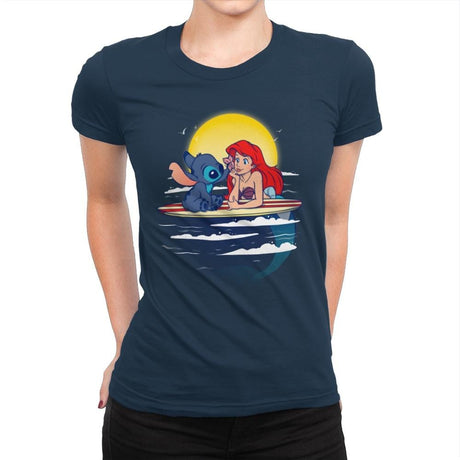 Aloha Mermaid - Best Seller - Womens Premium T-Shirts RIPT Apparel Small / Midnight Navy