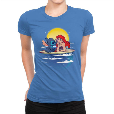 Aloha Mermaid - Best Seller - Womens Premium T-Shirts RIPT Apparel Small / Tahiti Blue