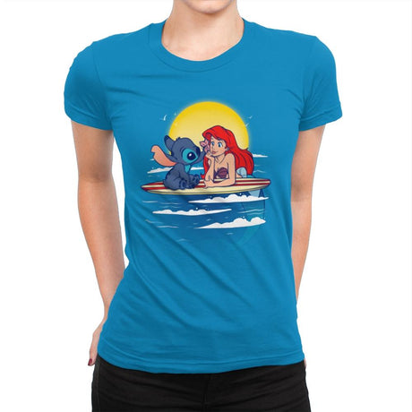 Aloha Mermaid - Best Seller - Womens Premium T-Shirts RIPT Apparel Small / Turquoise