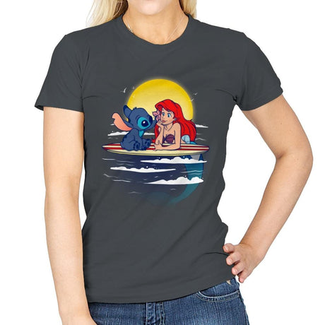 Aloha Mermaid - Best Seller - Womens T-Shirts RIPT Apparel Small / Charcoal