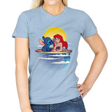 Aloha Mermaid - Best Seller - Womens T-Shirts RIPT Apparel Small / Light Blue