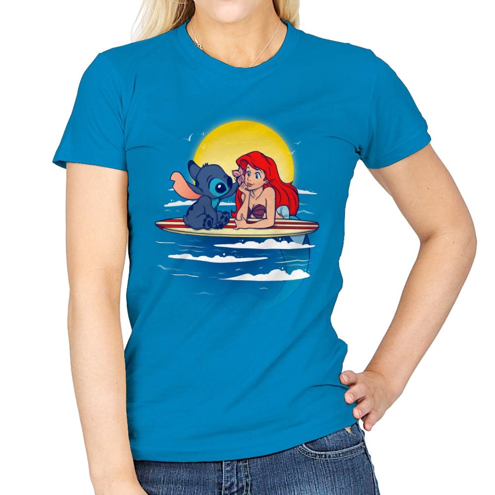 Aloha Mermaid - Best Seller - Womens T-Shirts RIPT Apparel Small / Sapphire