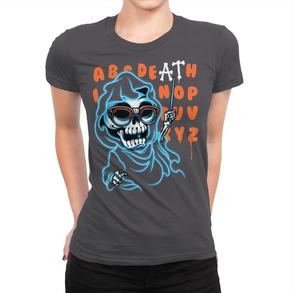 Alphadeath - Womens Premium T-Shirts RIPT Apparel Small / Heavy Metal