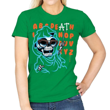 Alphadeath - Womens T-Shirts RIPT Apparel Small / Irish Green