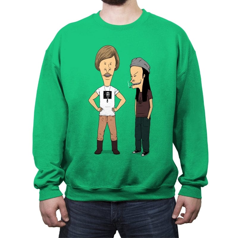 Alright and High - Crew Neck Sweatshirt Crew Neck Sweatshirt RIPT Apparel Small / Irish Green