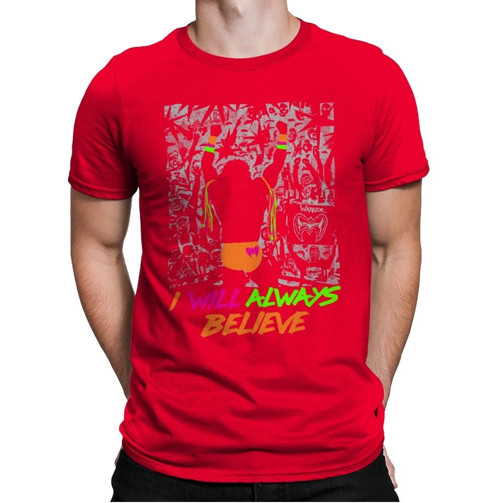 Always Believe - Mens Premium T-Shirts RIPT Apparel Small / Red