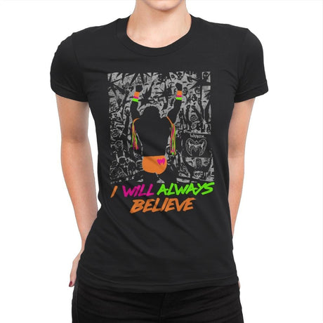 Always Believe - Womens Premium T-Shirts RIPT Apparel Small / Black