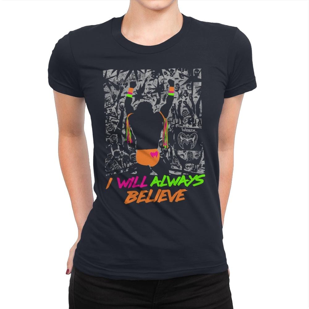 Always Believe - Womens Premium T-Shirts RIPT Apparel Small / Midnight Navy