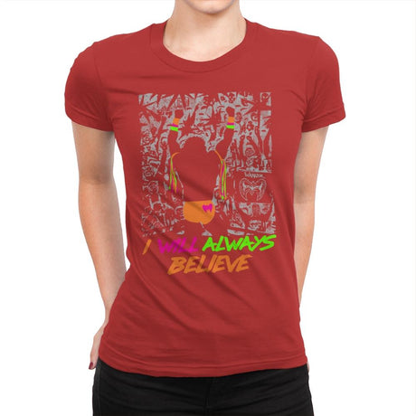 Always Believe - Womens Premium T-Shirts RIPT Apparel Small / Red