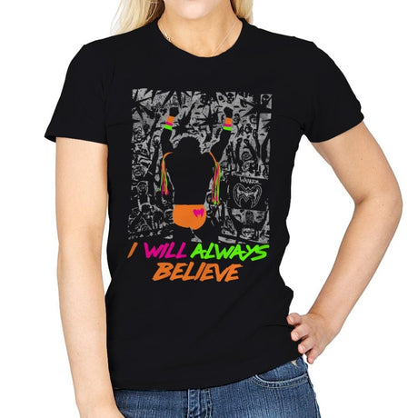Always Believe - Womens T-Shirts RIPT Apparel Small / Black
