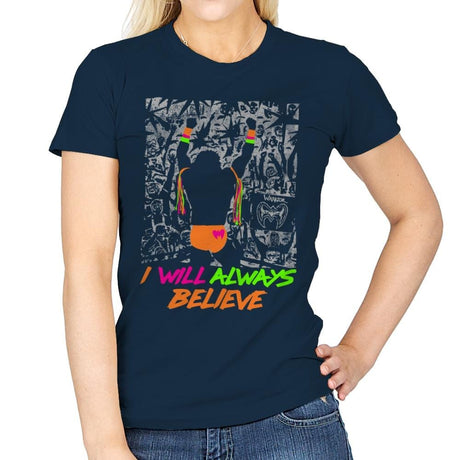 Always Believe - Womens T-Shirts RIPT Apparel Small / Navy