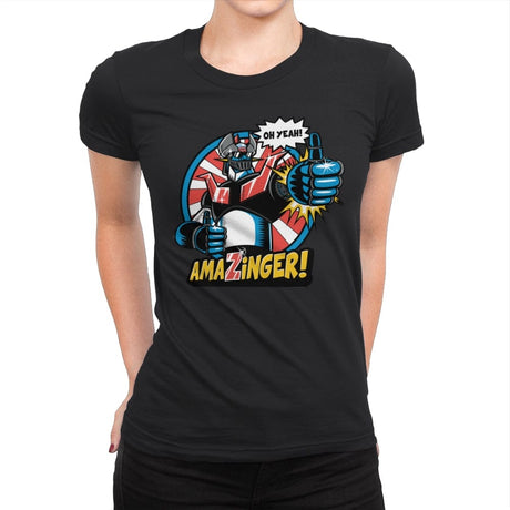 Amazinger - Womens Premium T-Shirts RIPT Apparel Small / Black