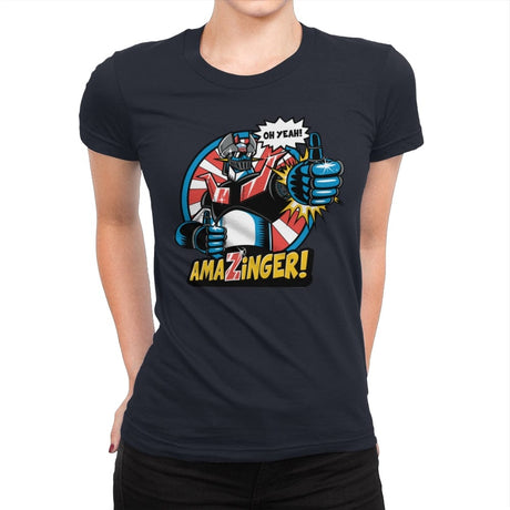 Amazinger - Womens Premium T-Shirts RIPT Apparel Small / Midnight Navy