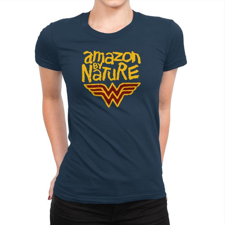 Amazon By Nature Exclusive - Wonderful Justice - Womens Premium T-Shirts RIPT Apparel Small / Midnight Navy