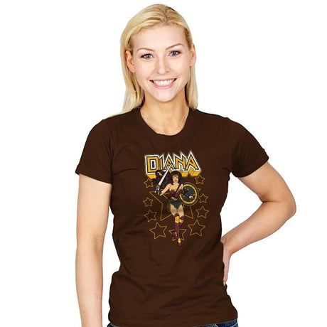 Amazon Princess - Womens T-Shirts RIPT Apparel Small / Brown