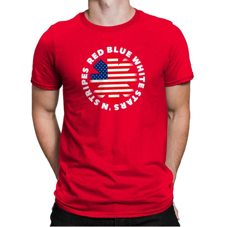 America Pepper - Star-Spangled - Mens Premium T-Shirts RIPT Apparel Small / Red