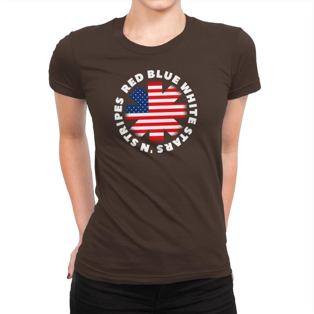 America Pepper - Star-Spangled - Womens Premium T-Shirts RIPT Apparel Small / Dark Chocolate