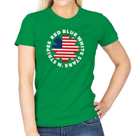 America Pepper - Star-Spangled - Womens T-Shirts RIPT Apparel Small / Irish Green