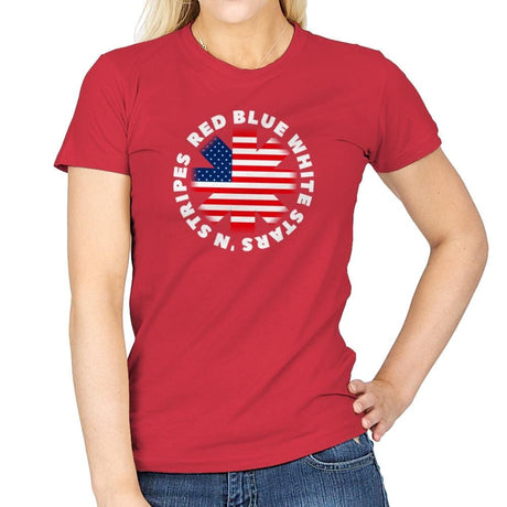America Pepper - Star-Spangled - Womens T-Shirts RIPT Apparel Small / Red
