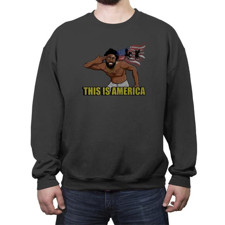 Americalands - Crew Neck Sweatshirt Crew Neck Sweatshirt RIPT Apparel