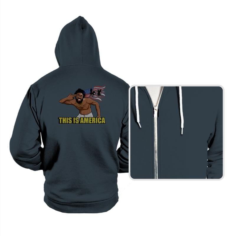 Americalands - Hoodies Hoodies RIPT Apparel Small / Dark Gray