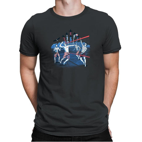 American Beach Volleyball Exclusive - Star-Spangled - Mens Premium T-Shirts RIPT Apparel Small / Heavy Metal