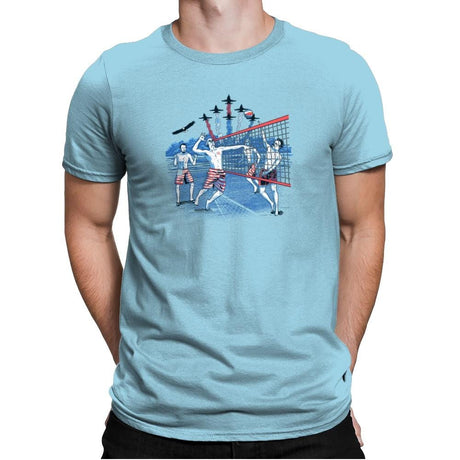 American Beach Volleyball Exclusive - Star-Spangled - Mens Premium T-Shirts RIPT Apparel Small / Light Blue
