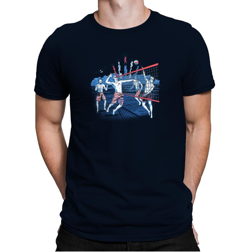 American Beach Volleyball Exclusive - Star-Spangled - Mens Premium T-Shirts RIPT Apparel Small / Midnight Navy
