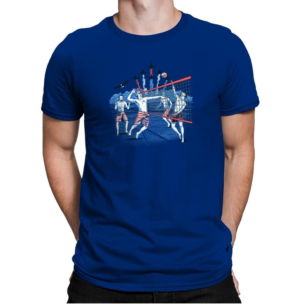 American Beach Volleyball Exclusive - Star-Spangled - Mens Premium T-Shirts RIPT Apparel Small / Royal