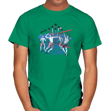 American Beach Volleyball Exclusive - Star-Spangled - Mens T-Shirts RIPT Apparel Small / Kelly Green