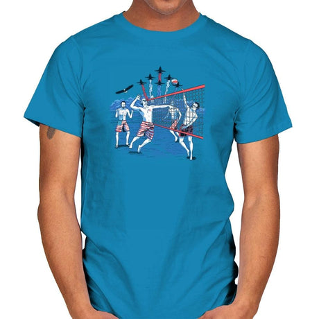 American Beach Volleyball Exclusive - Star-Spangled - Mens T-Shirts RIPT Apparel Small / Sapphire