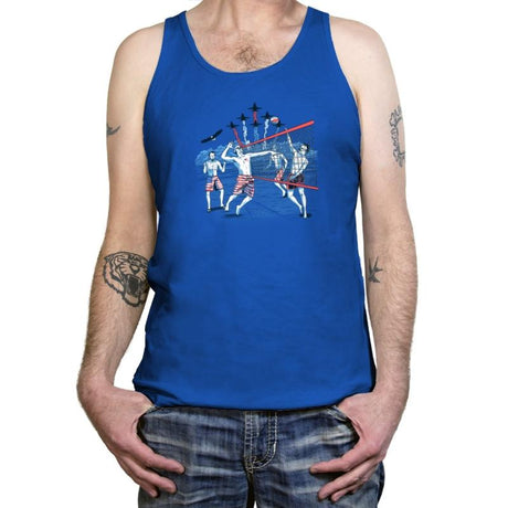 American Beach Volleyball Exclusive - Star-Spangled - Tanktop Tanktop RIPT Apparel X-Small / True Royal