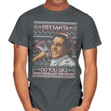 American Santa - Ugly Holiday - Mens T-Shirts RIPT Apparel Small / Charcoal
