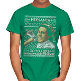American Santa - Ugly Holiday - Mens T-Shirts RIPT Apparel Small / Kelly Green