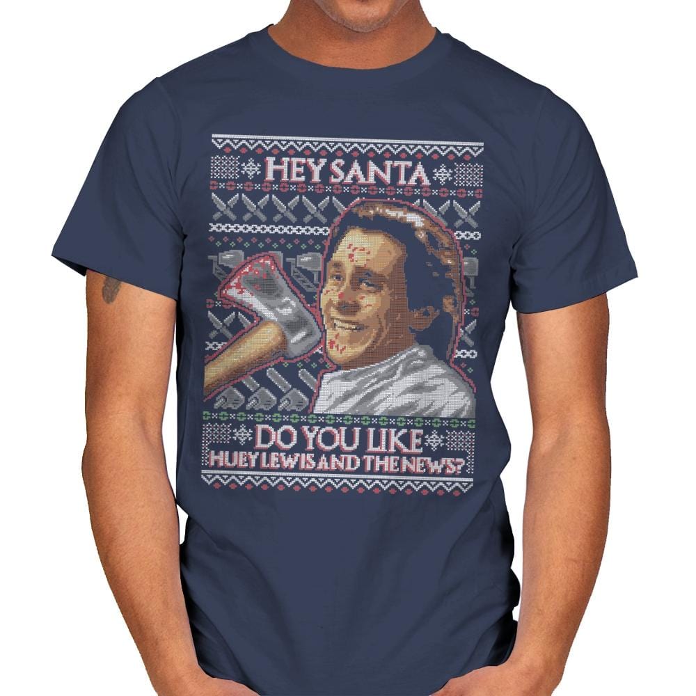 American Santa - Ugly Holiday - Mens T-Shirts RIPT Apparel Small / Navy
