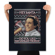 American Santa - Ugly Holiday - Prints Posters RIPT Apparel 18x24 / Black
