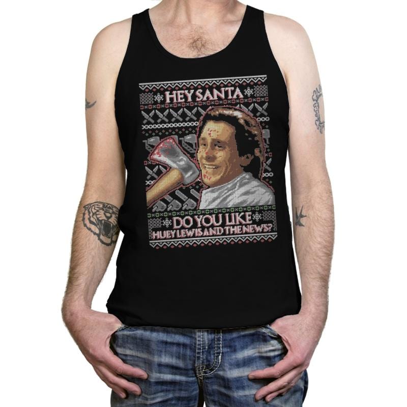 American Santa - Ugly Holiday - Tanktop Tanktop RIPT Apparel X-Small / Black