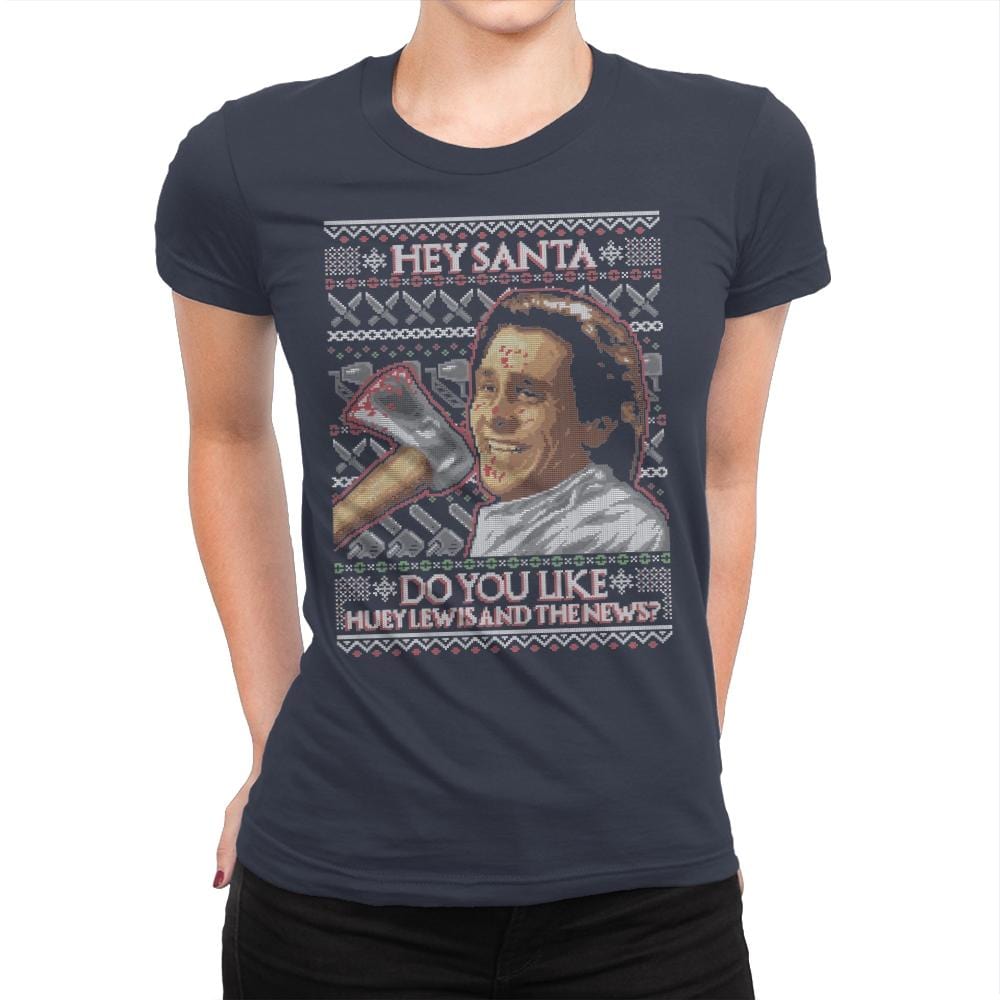 American Santa - Ugly Holiday - Womens Premium T-Shirts RIPT Apparel Small / Indigo